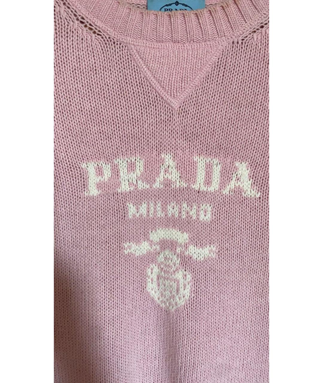 PRADA Розовый шерстяной джемпер / свитер, фото 4