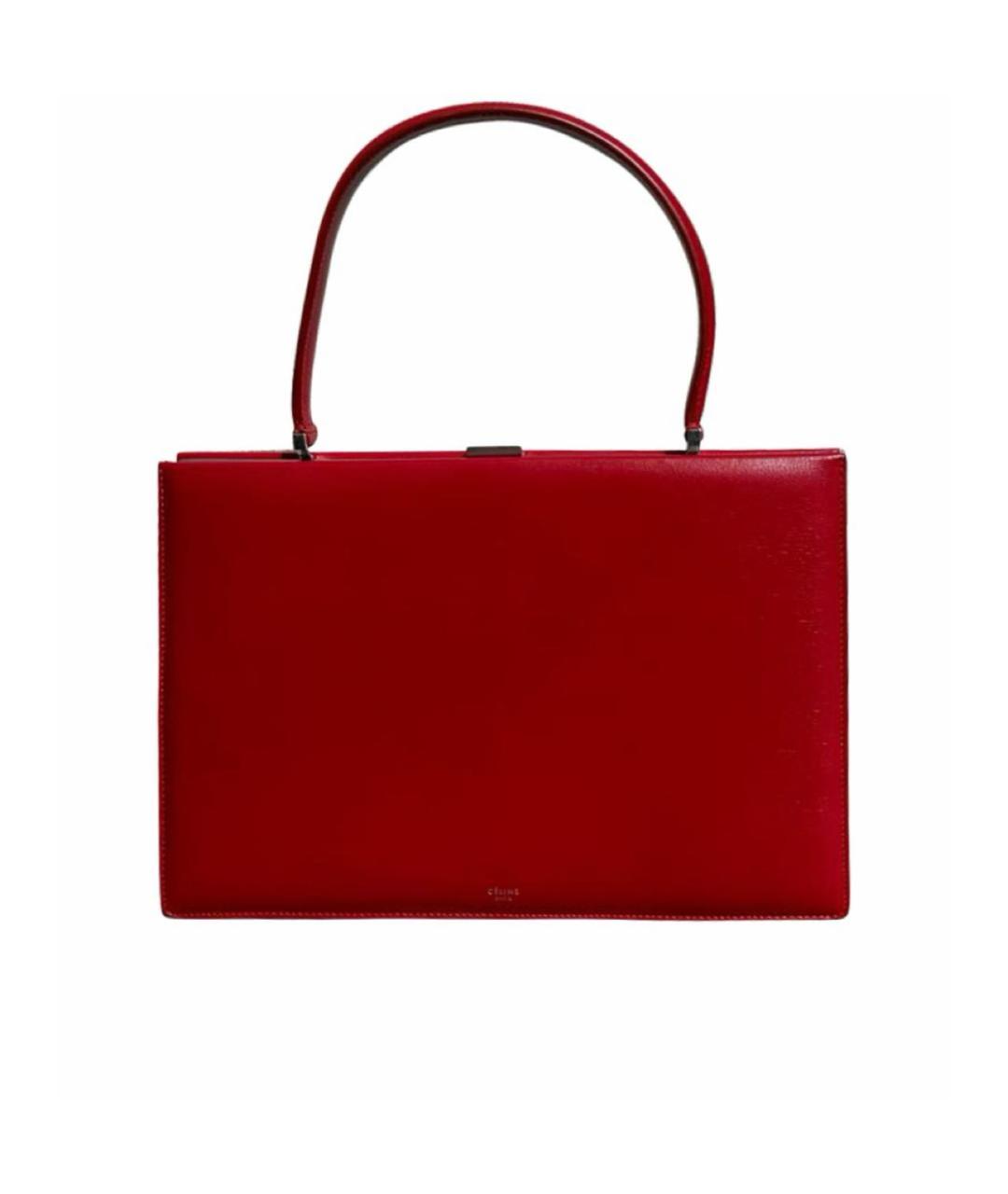 CELINE PRE-OWNED Красная кожаная сумка с короткими ручками, фото 1