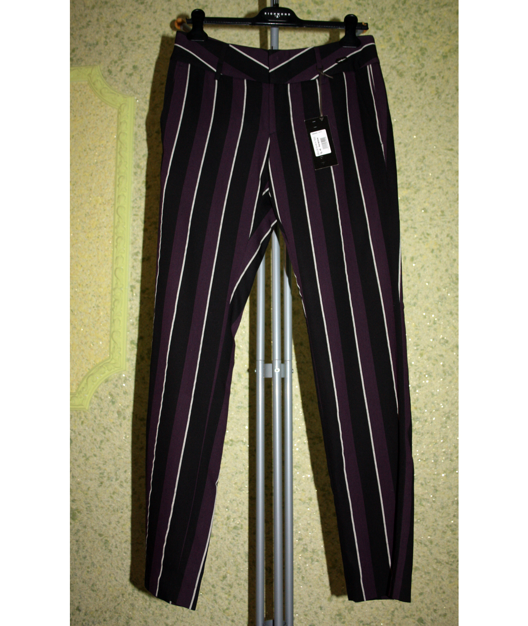 JOHN RICHMOND Мульти шерстяные классические брюки, фото 4