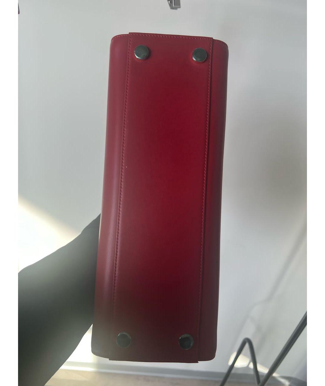 GIUSEPPE ZANOTTI DESIGN Красная кожаная сумка с короткими ручками, фото 4
