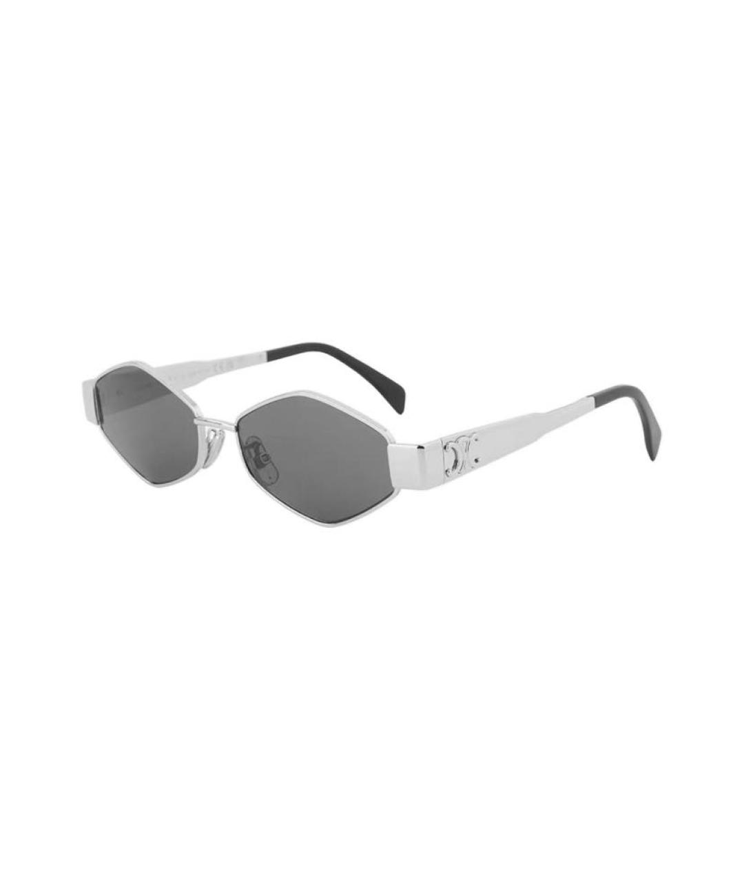 CELINE PRE-OWNED Серебряные пластиковые солнцезащитные очки, фото 2