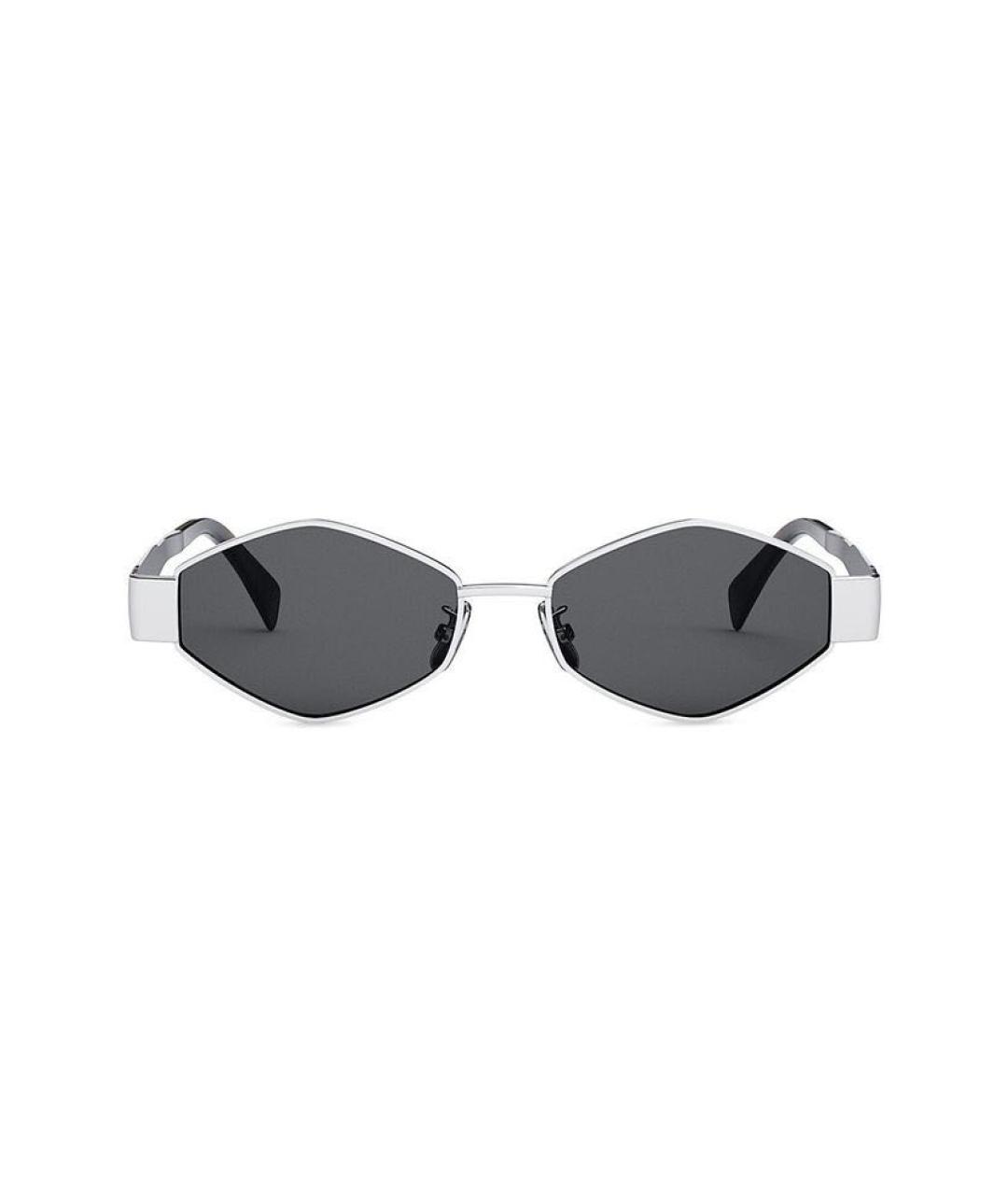 CELINE PRE-OWNED Серебряные пластиковые солнцезащитные очки, фото 3