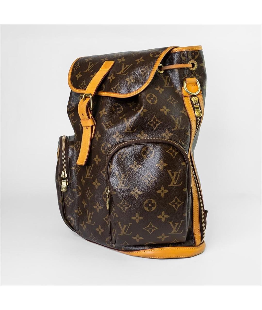 LOUIS VUITTON PRE-OWNED Коричневый кожаный рюкзак, фото 2