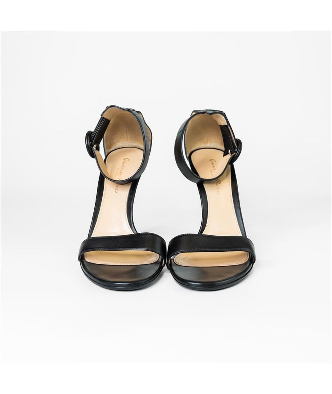GIANVITO ROSSI Черные кожаные босоножки, фото 3