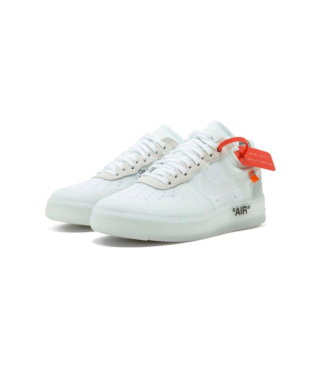 NIKE X OFF-WHITE Белые текстильные низкие кроссовки / кеды, фото 3