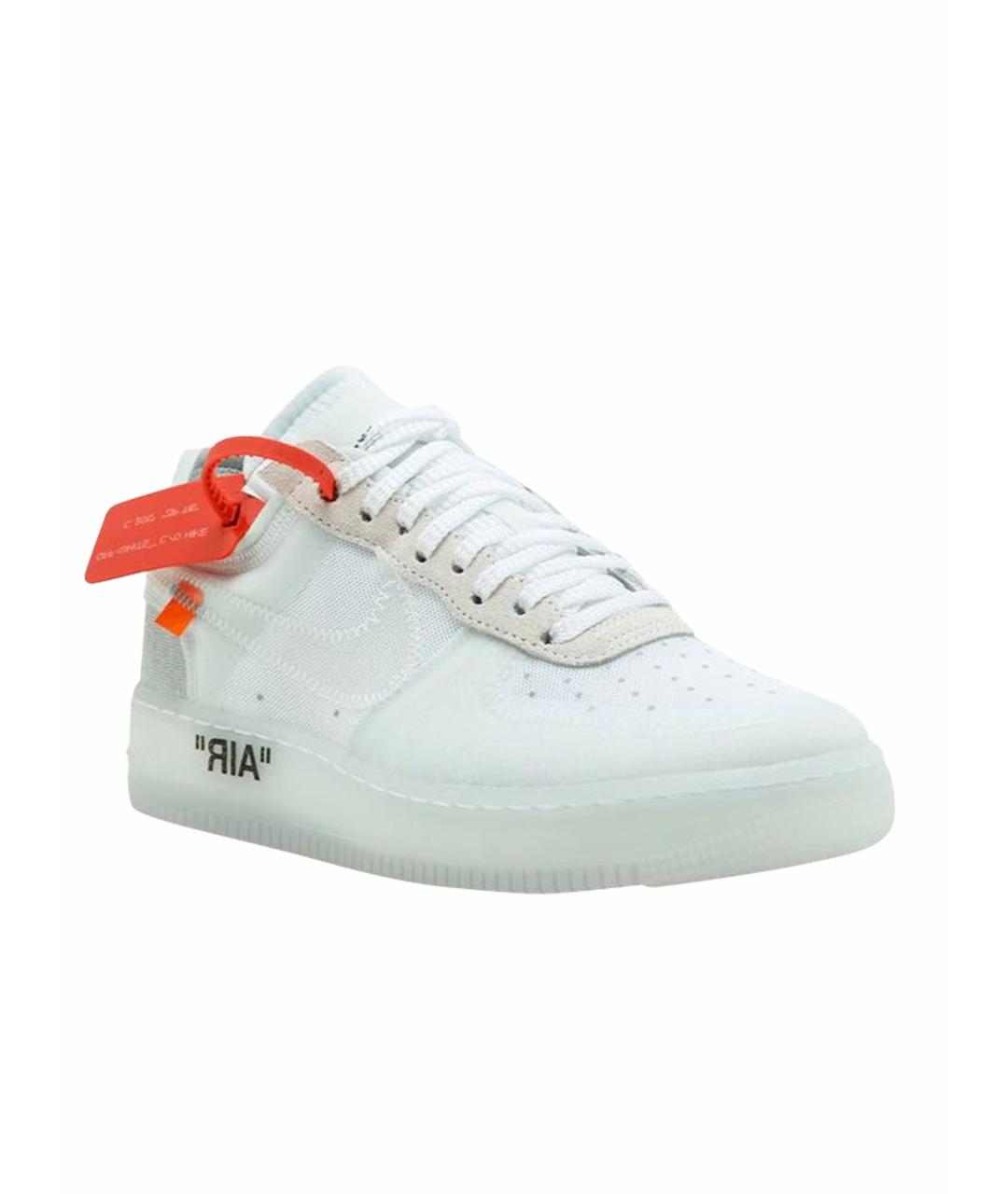 NIKE X OFF-WHITE Белые текстильные низкие кроссовки / кеды, фото 1