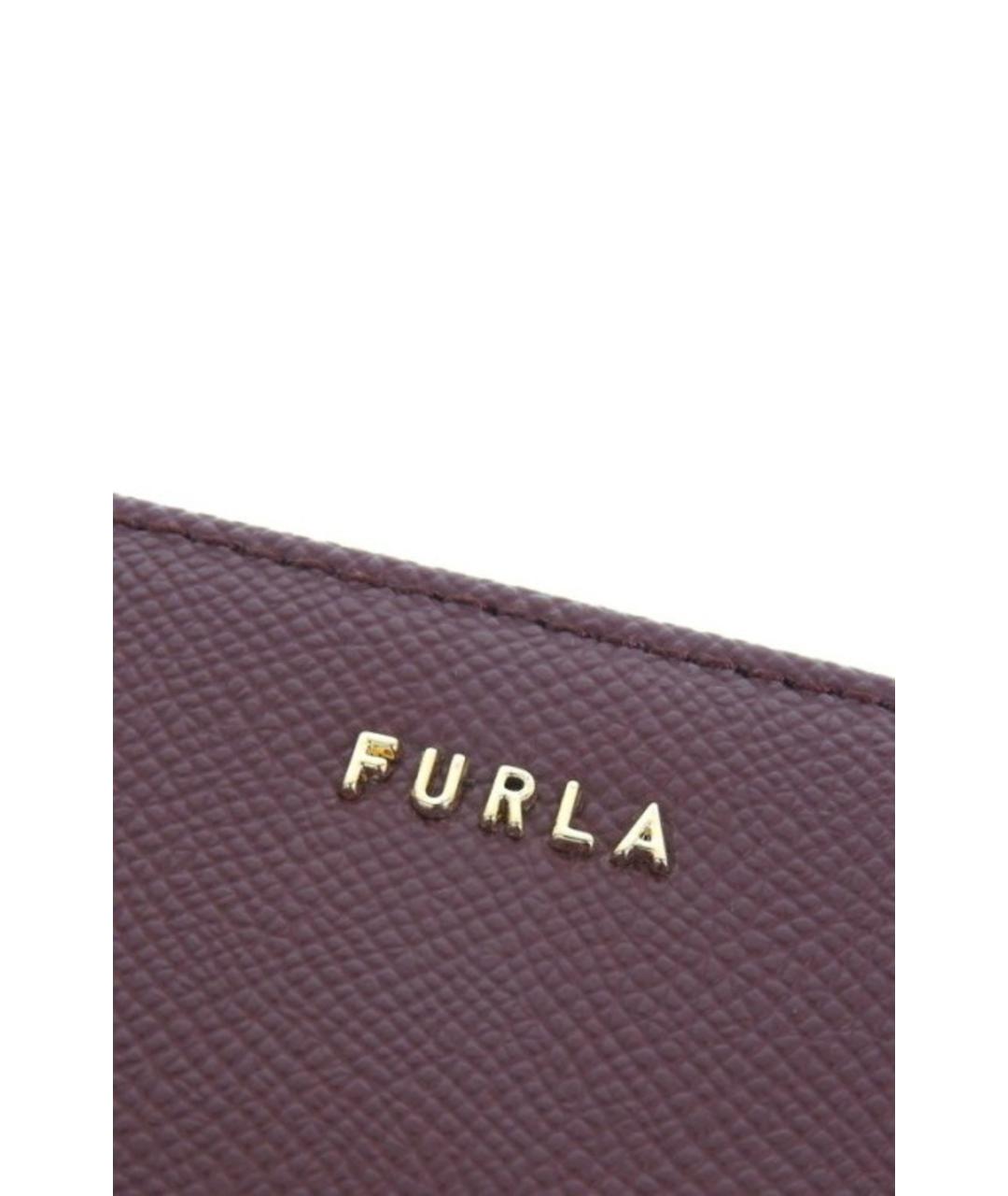 FURLA Фиолетовый кожаный кошелек, фото 5