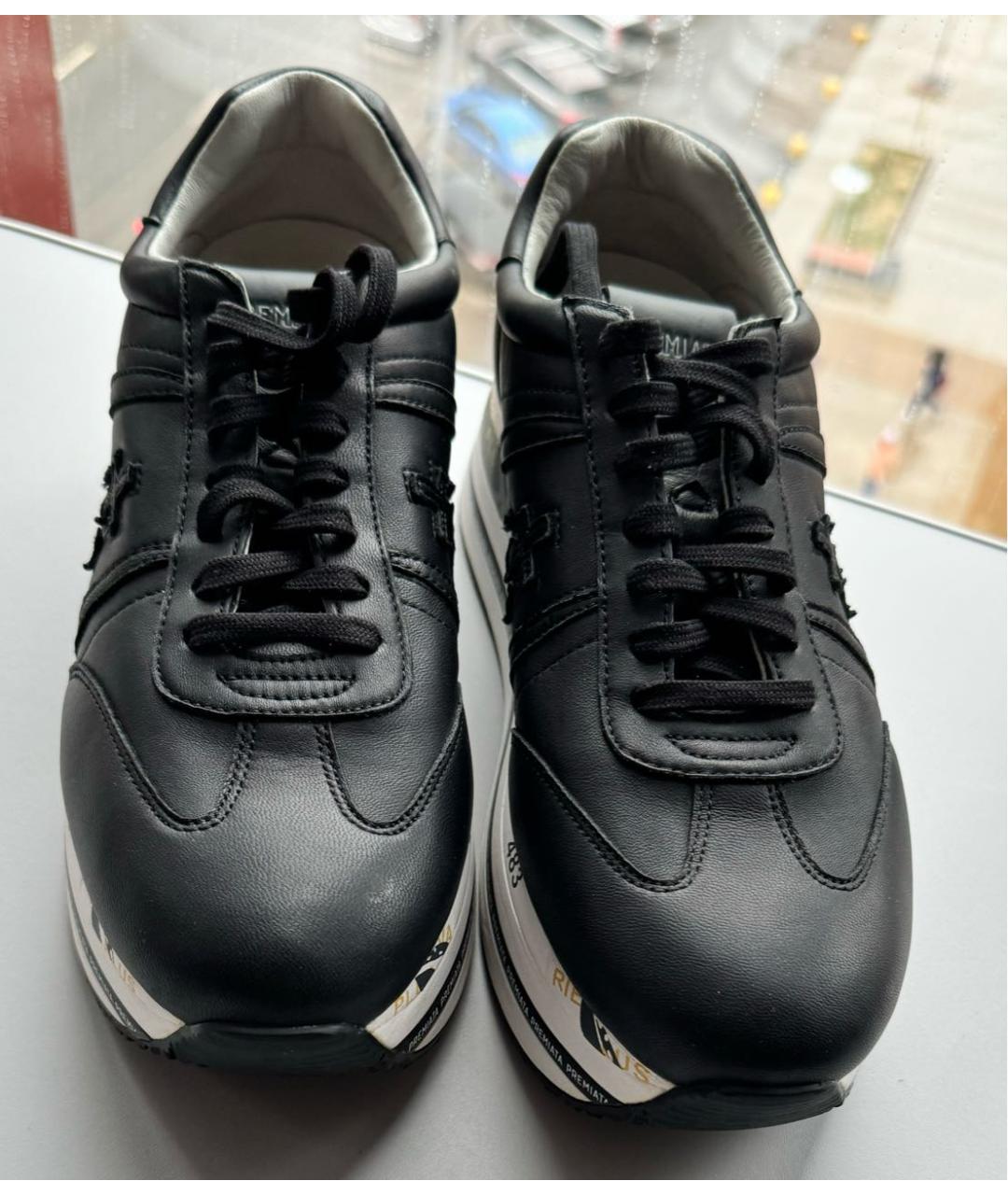 PREMIATA Черные кожаные кроссовки, фото 5