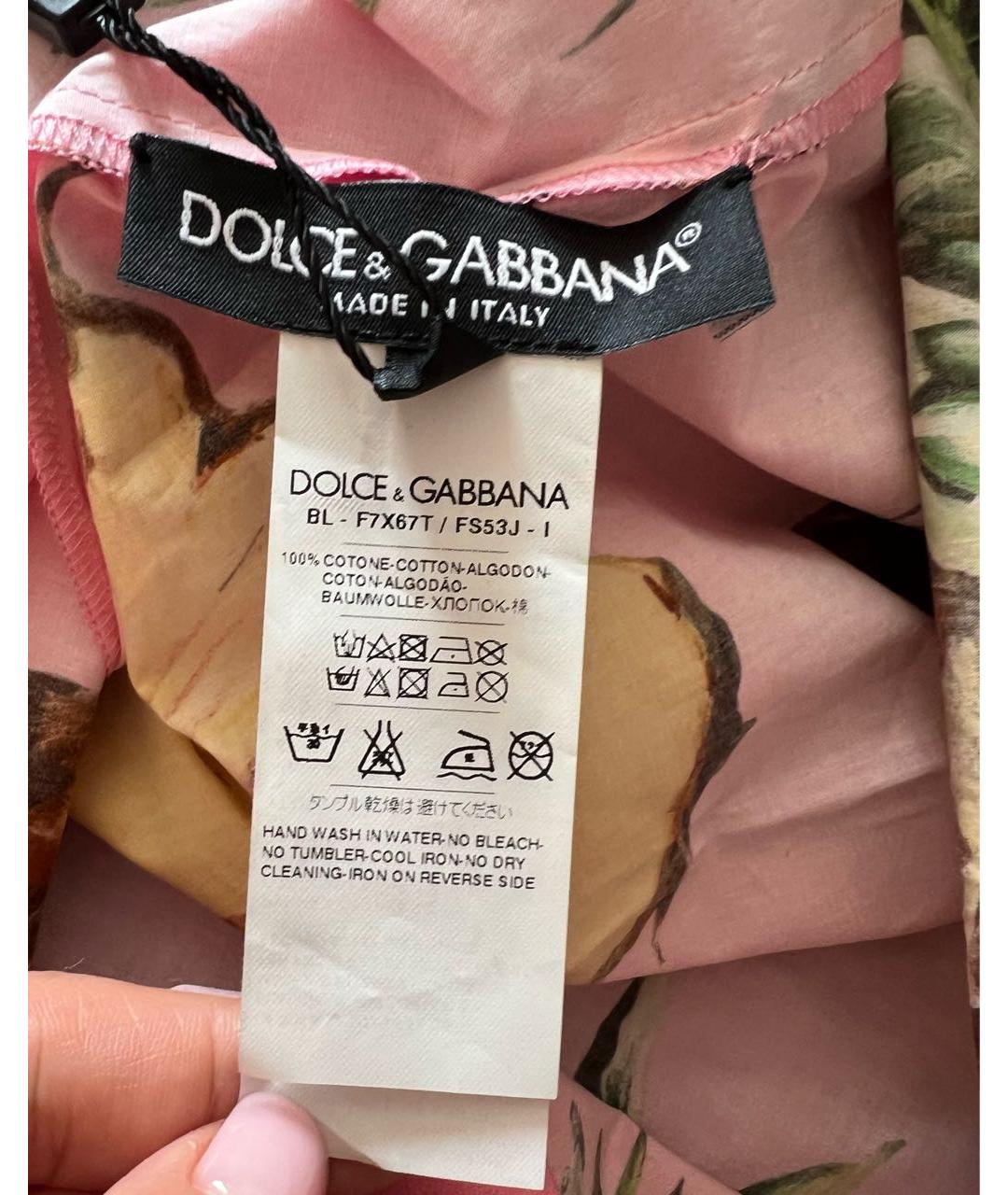 DOLCE&GABBANA Мульти хлопковая блузы, фото 5