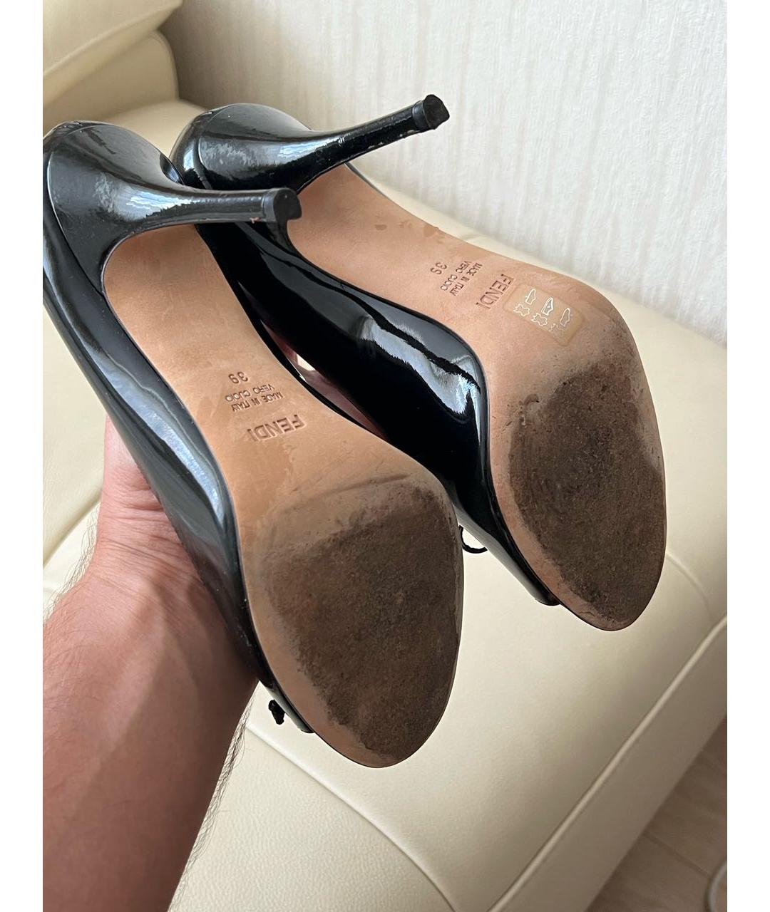 FENDI Черные туфли из лакированной кожи, фото 7