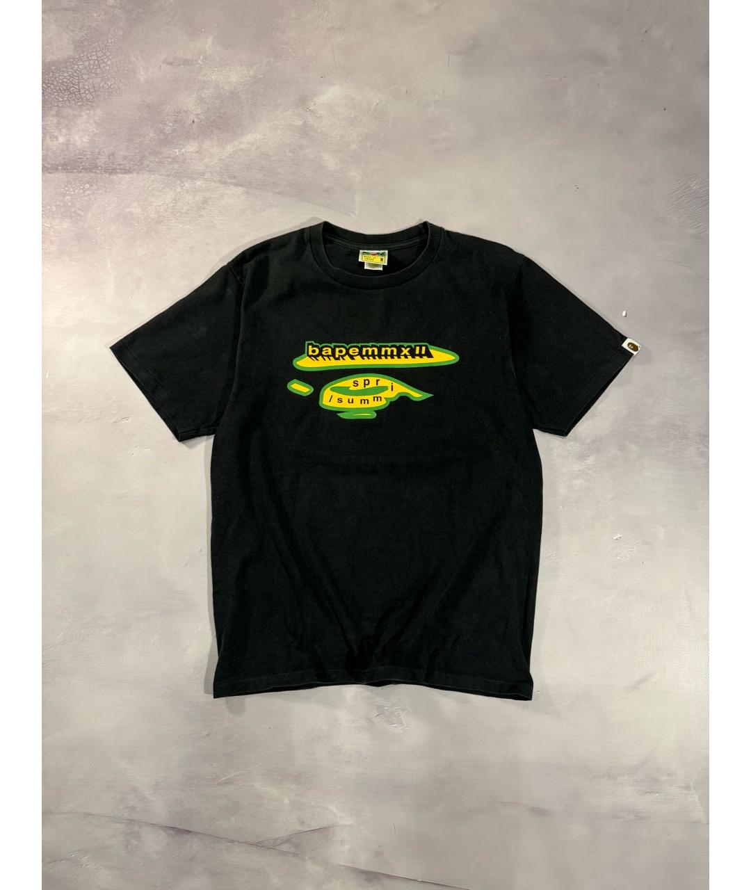 A BATHING APE Черная хлопковая футболка, фото 9