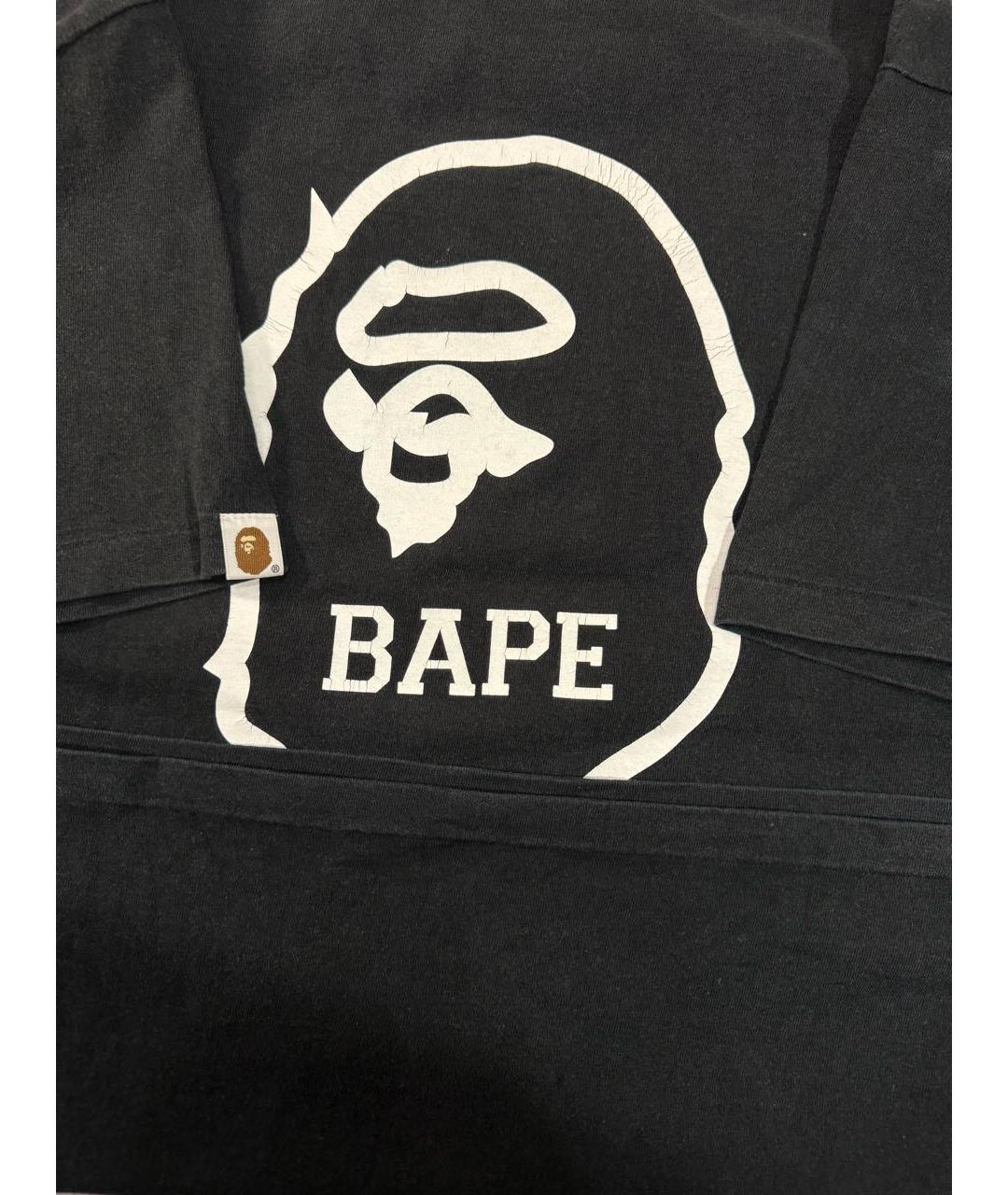 A BATHING APE Черная хлопковая футболка, фото 8