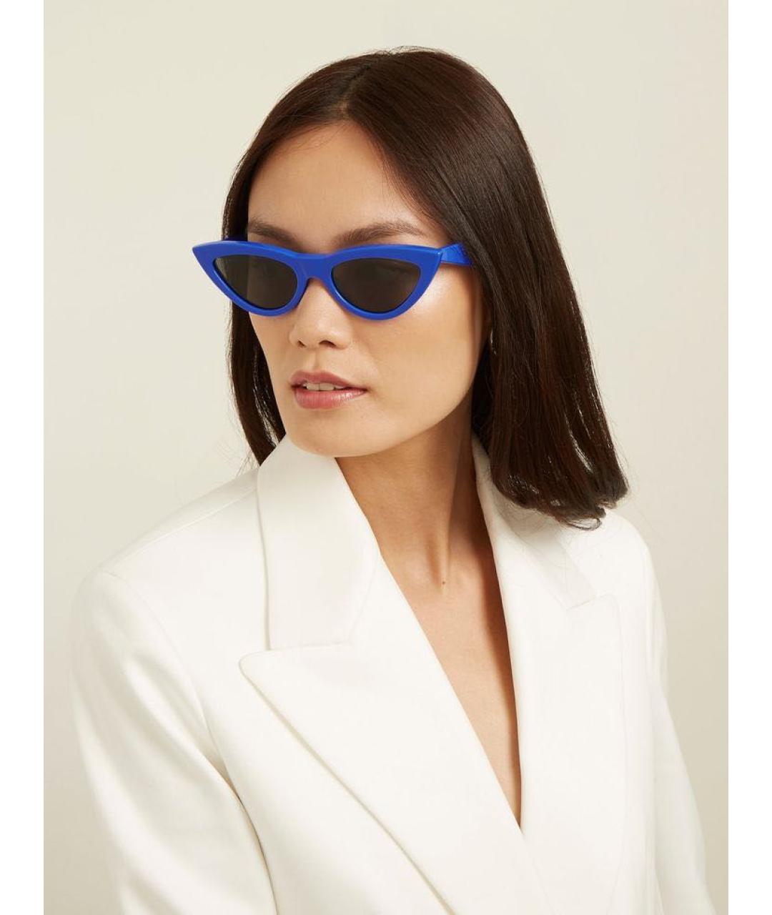 CELINE Синие пластиковые солнцезащитные очки, фото 4