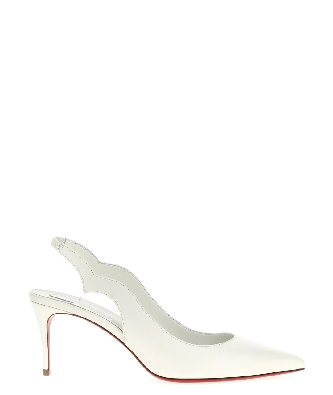 CHRISTIAN LOUBOUTIN Белые кожаные туфли, фото 1