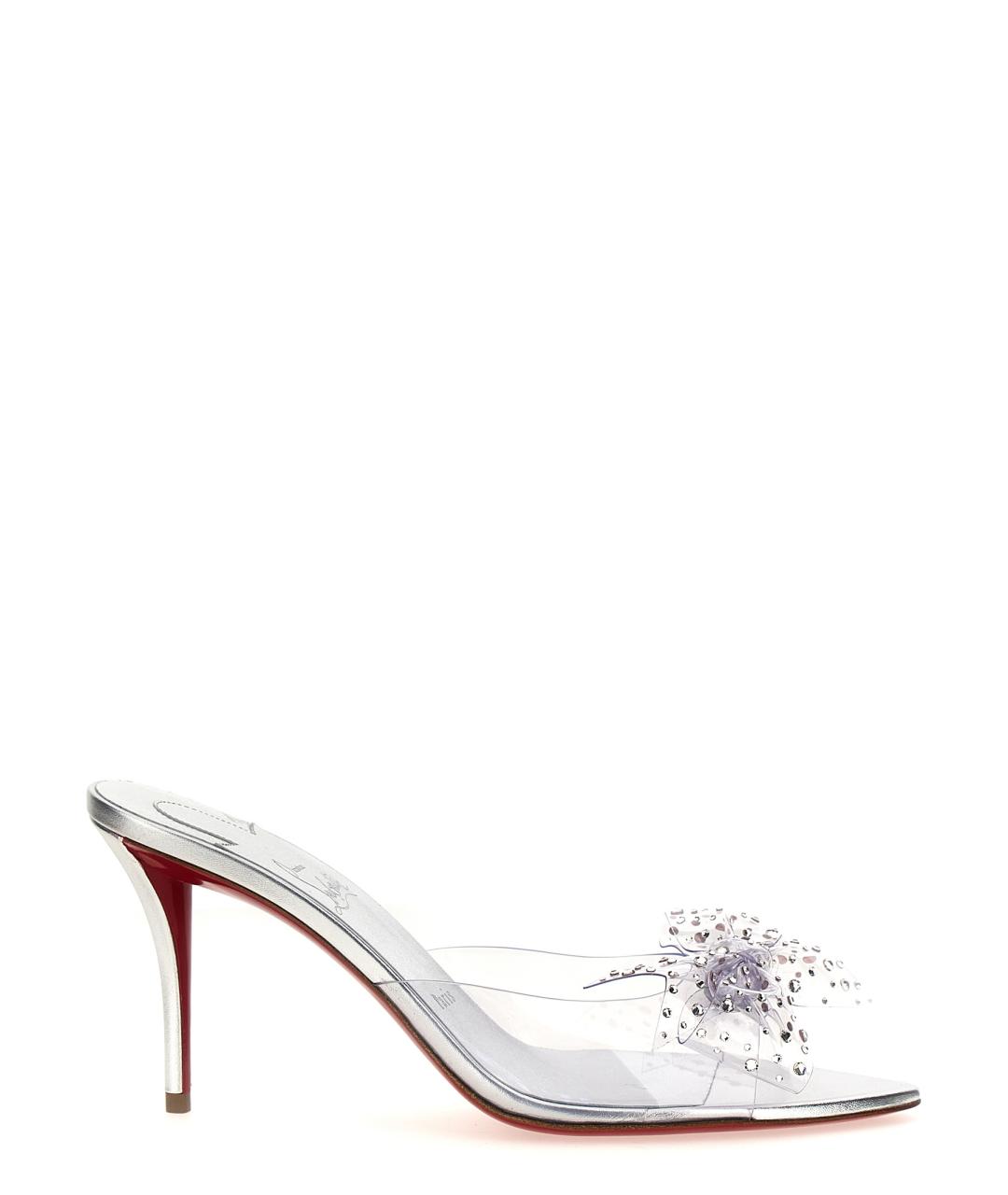 CHRISTIAN LOUBOUTIN Серебряные мюли, фото 1