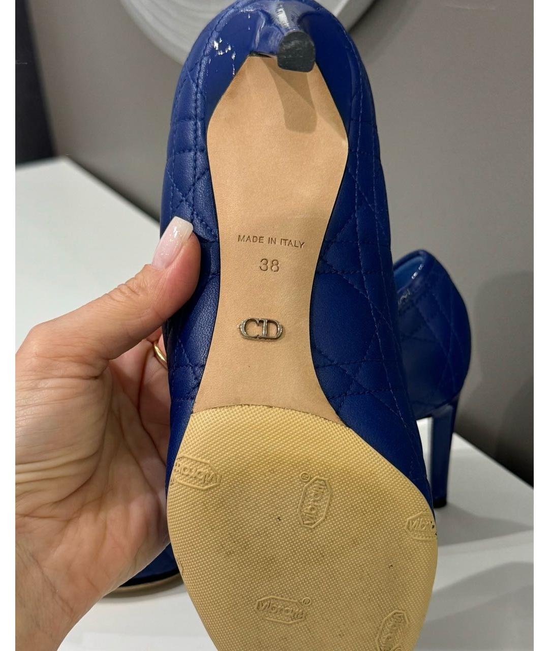 CHRISTIAN DIOR PRE-OWNED Синие кожаные туфли, фото 5