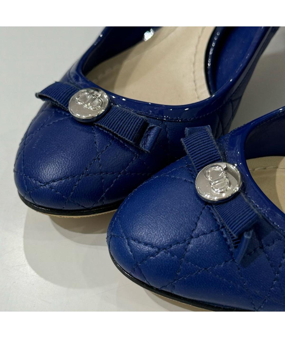 CHRISTIAN DIOR PRE-OWNED Синие кожаные туфли, фото 4