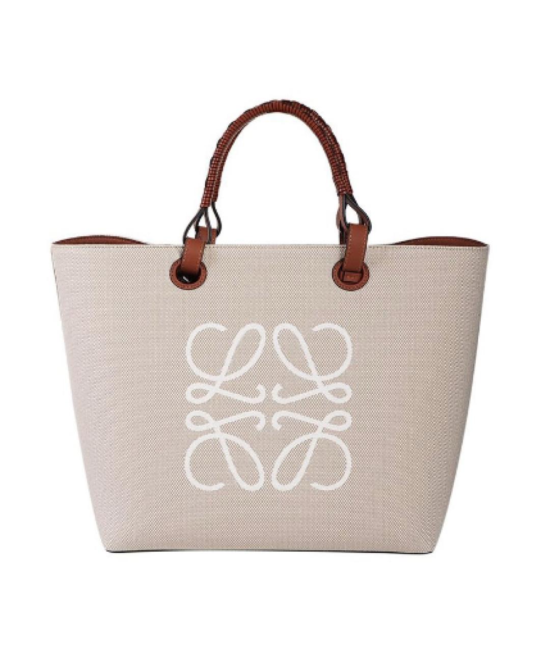 LOEWE Бежевая сумка тоут, фото 1