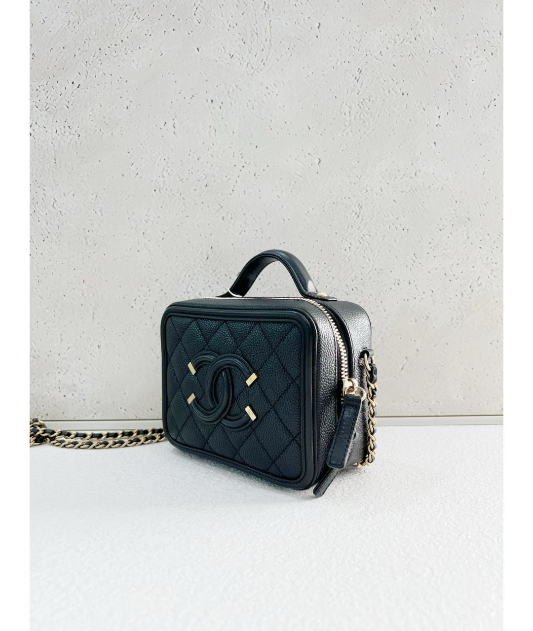 CHANEL Черная кожаная сумка через плечо, фото 4