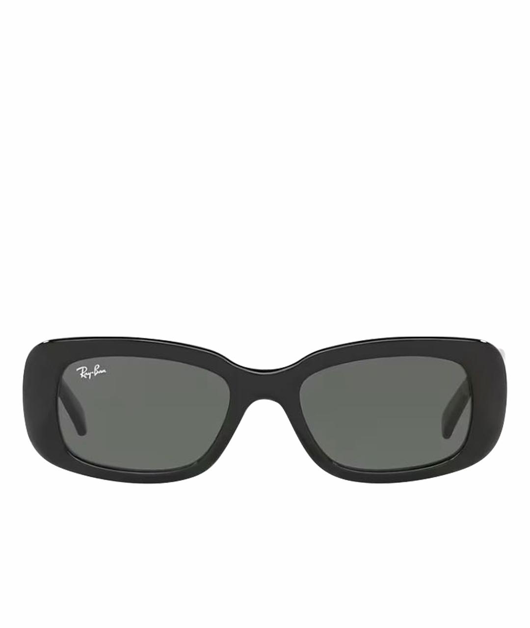 RAY BAN Черные пластиковые солнцезащитные очки, фото 1