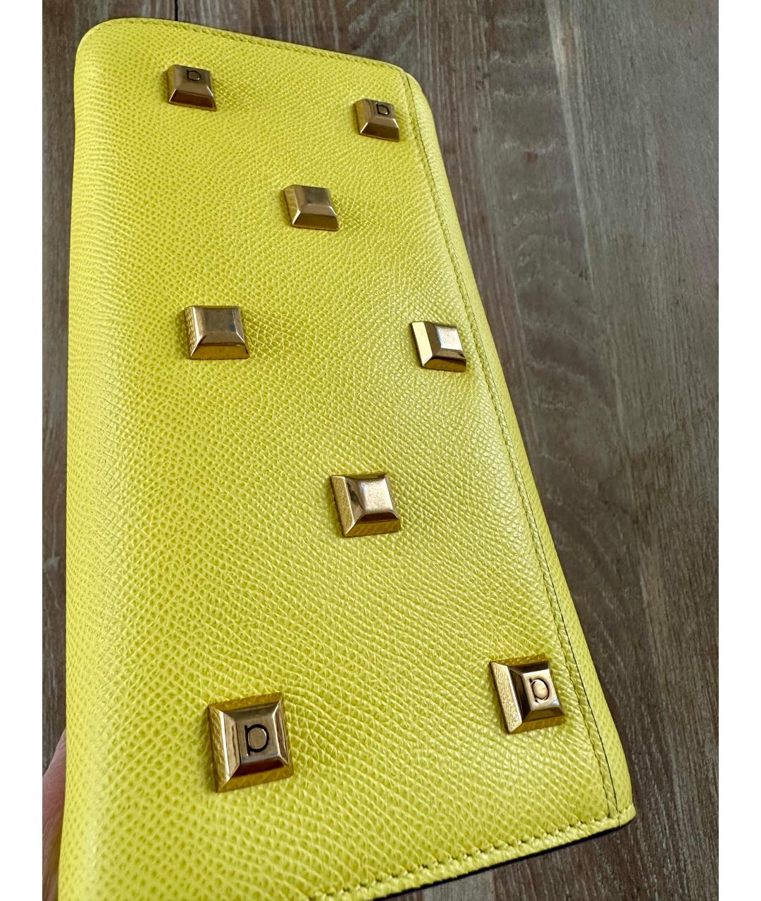 FERRAGAMO Желтая кожаная сумка тоут, фото 8