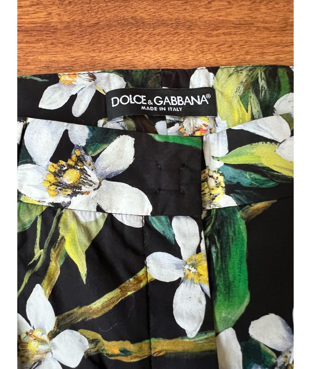 DOLCE&GABBANA Черные хлопковые брюки узкие, фото 3