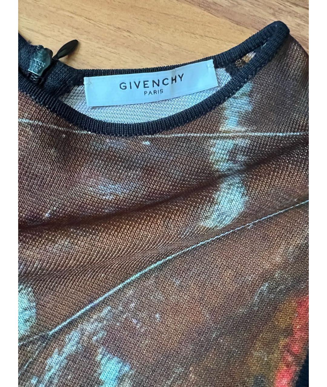 GIVENCHY Коричневое вискозное повседневное платье, фото 3