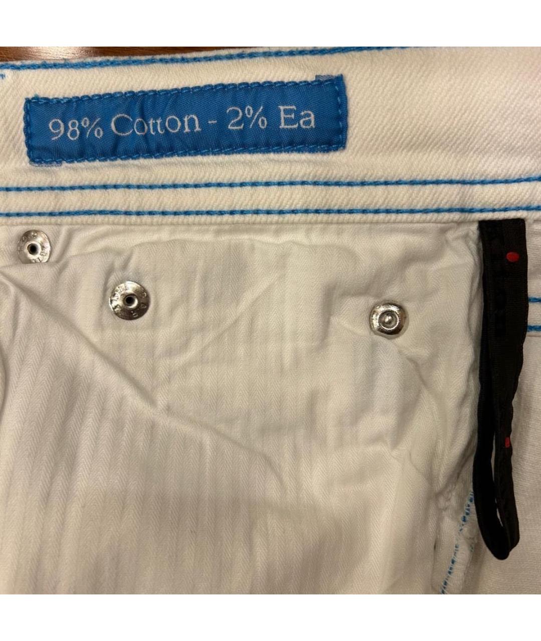 KITON Голубые хлопковые прямые джинсы, фото 5