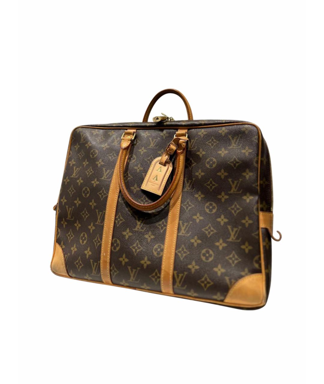 LOUIS VUITTON PRE-OWNED Коричневый кожаный портфель, фото 1