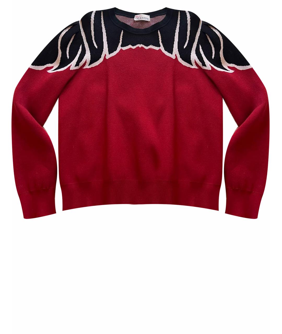 RED VALENTINO Красный полиэстеровый джемпер / свитер, фото 1