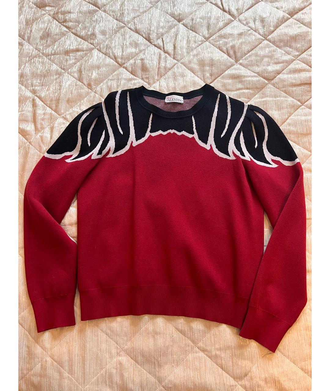 RED VALENTINO Красный полиэстеровый джемпер / свитер, фото 6