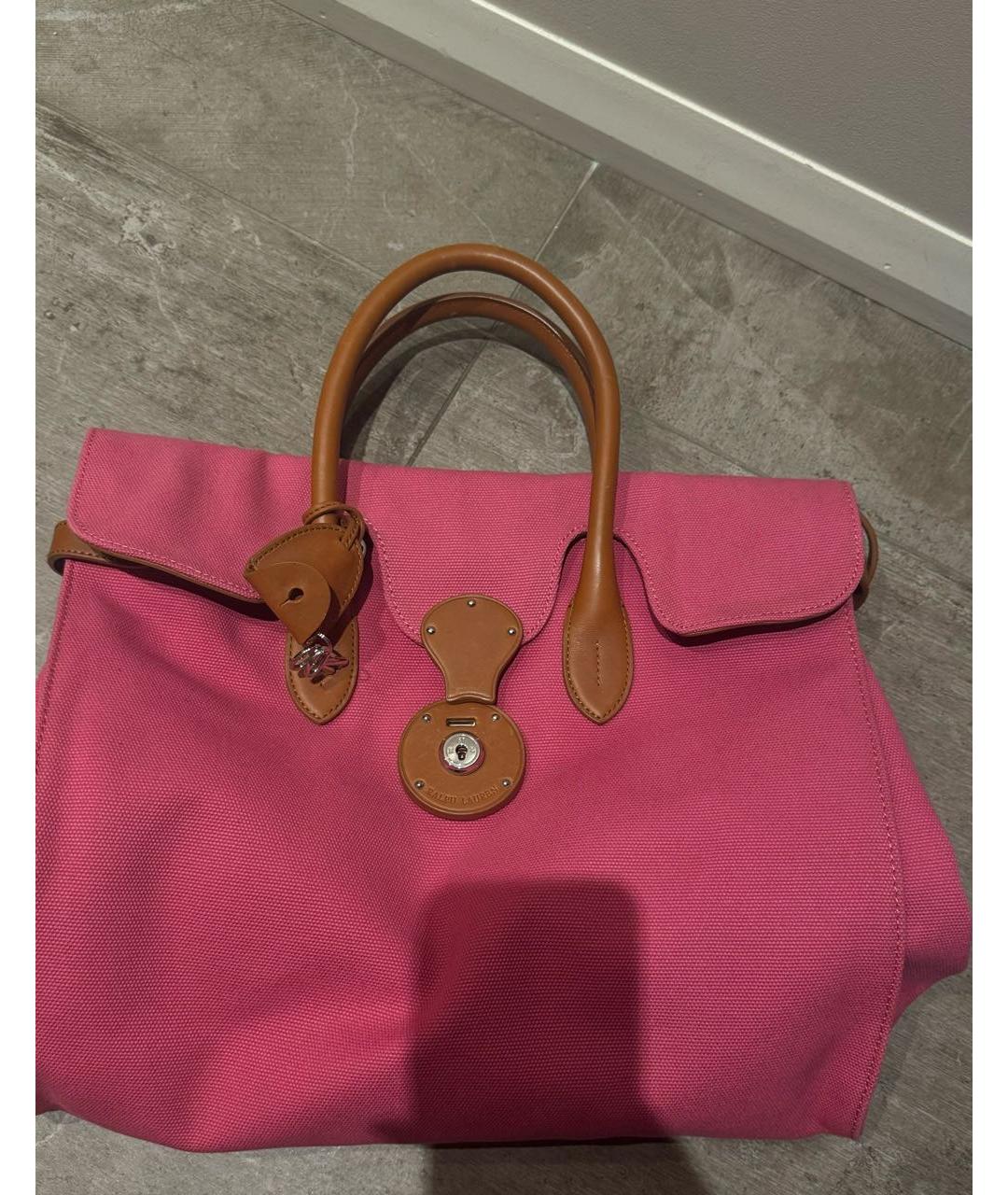 RALPH LAUREN Розовая дорожная/спортивная сумка, фото 5