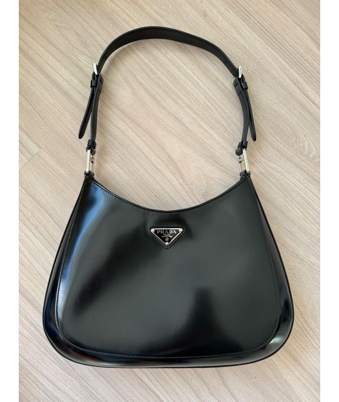 PRADA Черная сумка через плечо из лакированной кожи, фото 9