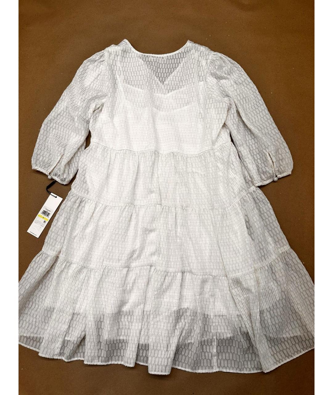 CALVIN KLEIN Белое полиэстеровое коктейльное платье, фото 2