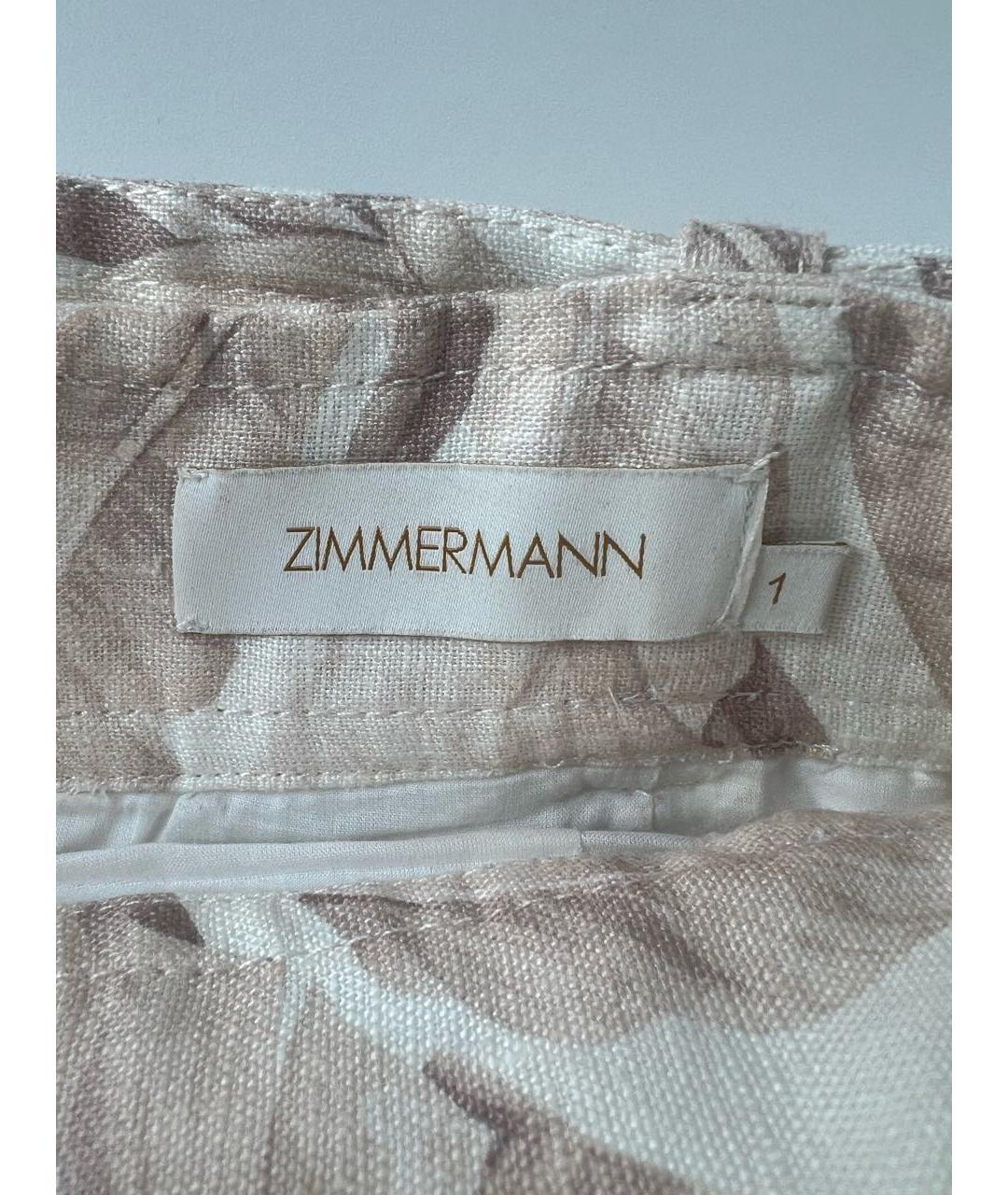 ZIMMERMANN Льняная юбка мини, фото 3