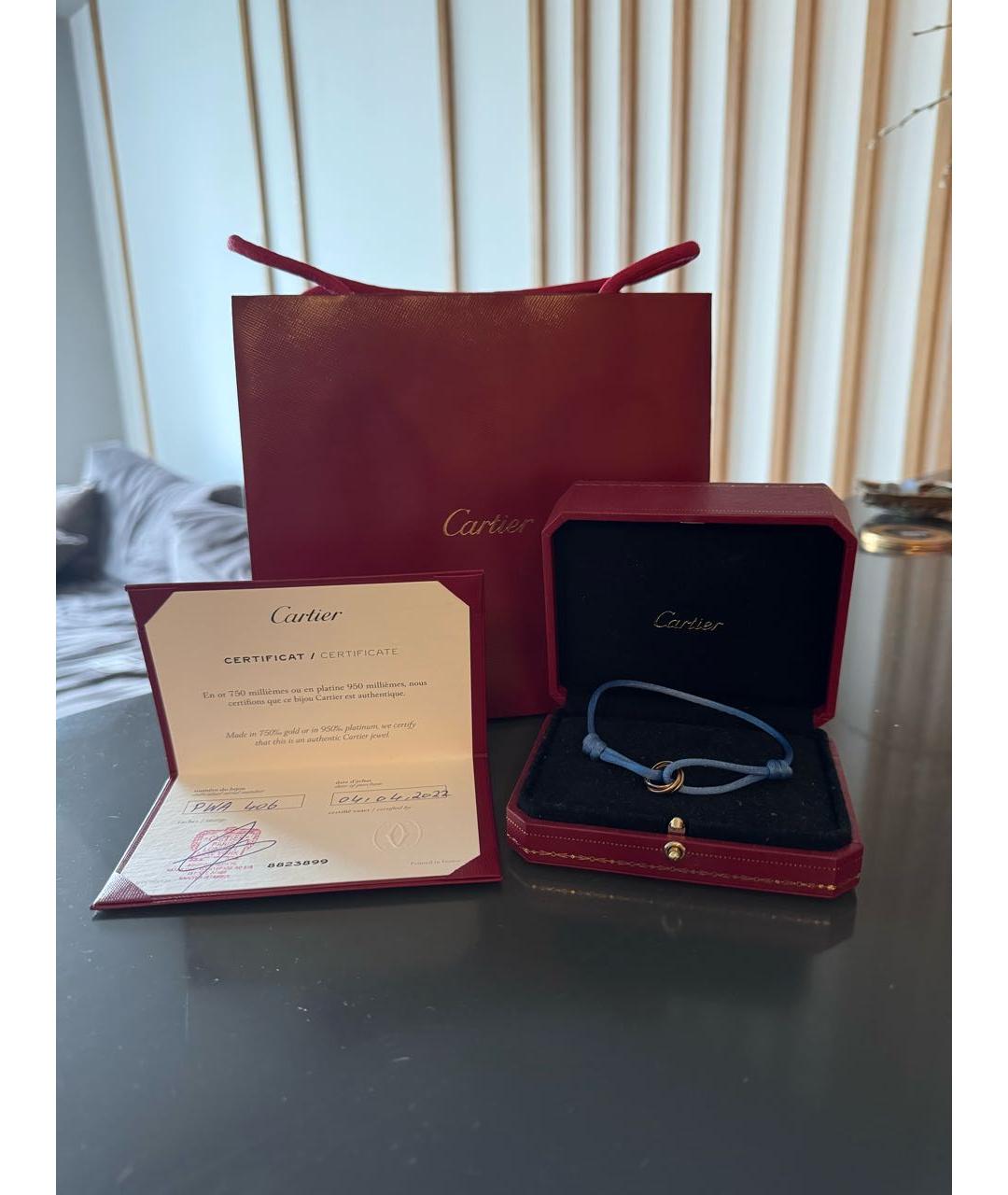 CARTIER Голубой браслет из белого золота, фото 3