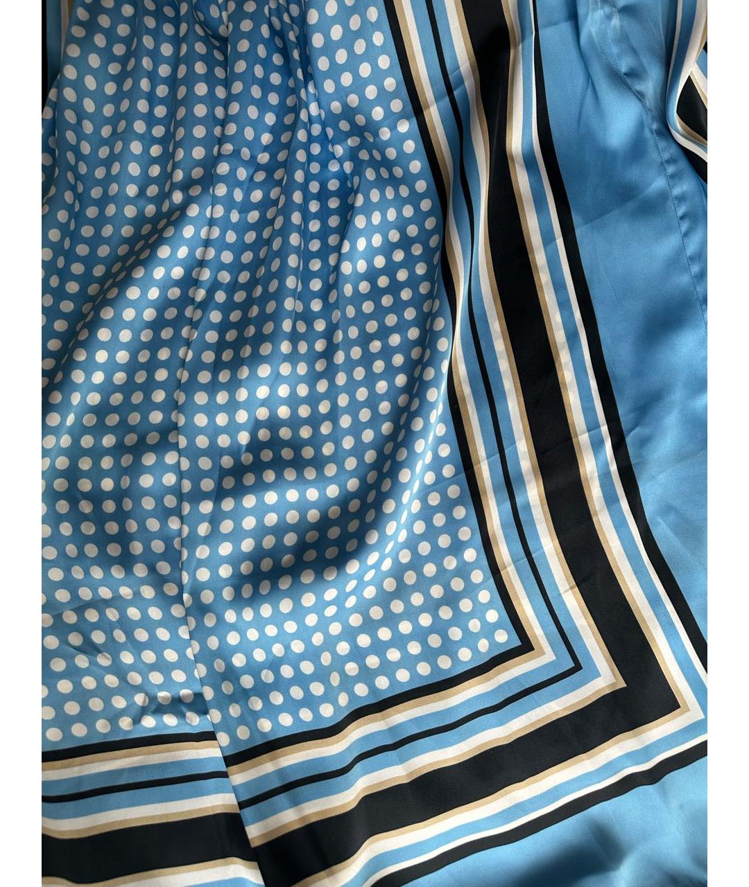 MICHAEL KORS Голубая полиэстеровая юбка миди, фото 4
