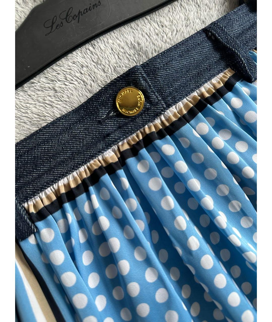 MICHAEL KORS Голубая полиэстеровая юбка миди, фото 5