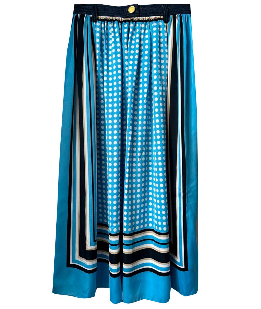 MICHAEL KORS Голубая полиэстеровая юбка миди, фото 1
