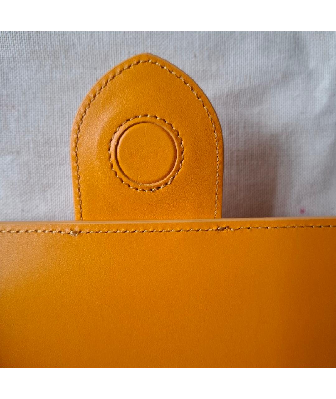 JACQUEMUS Оранжевая кожаная сумка через плечо, фото 5