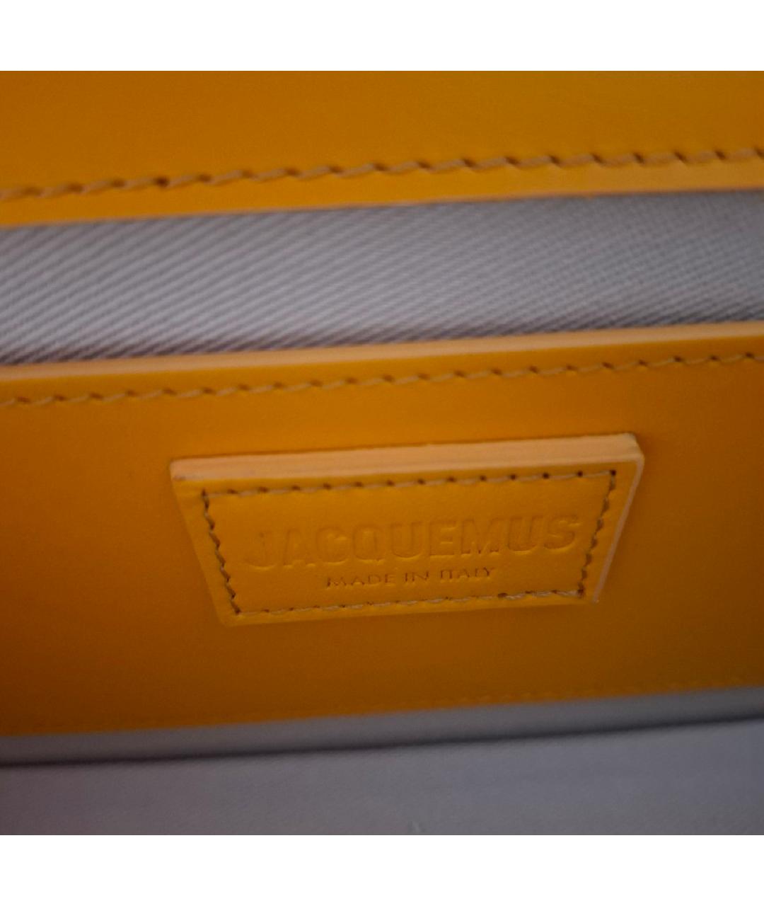JACQUEMUS Оранжевая кожаная сумка через плечо, фото 6