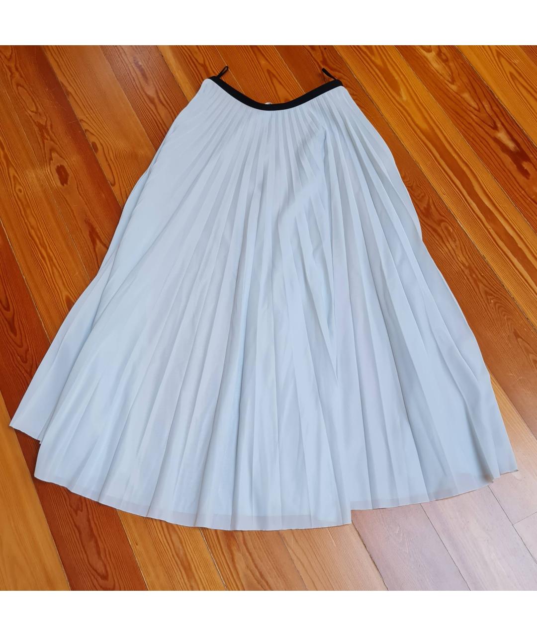 CELINE PRE-OWNED Голубая полиэстеровая юбка миди, фото 7