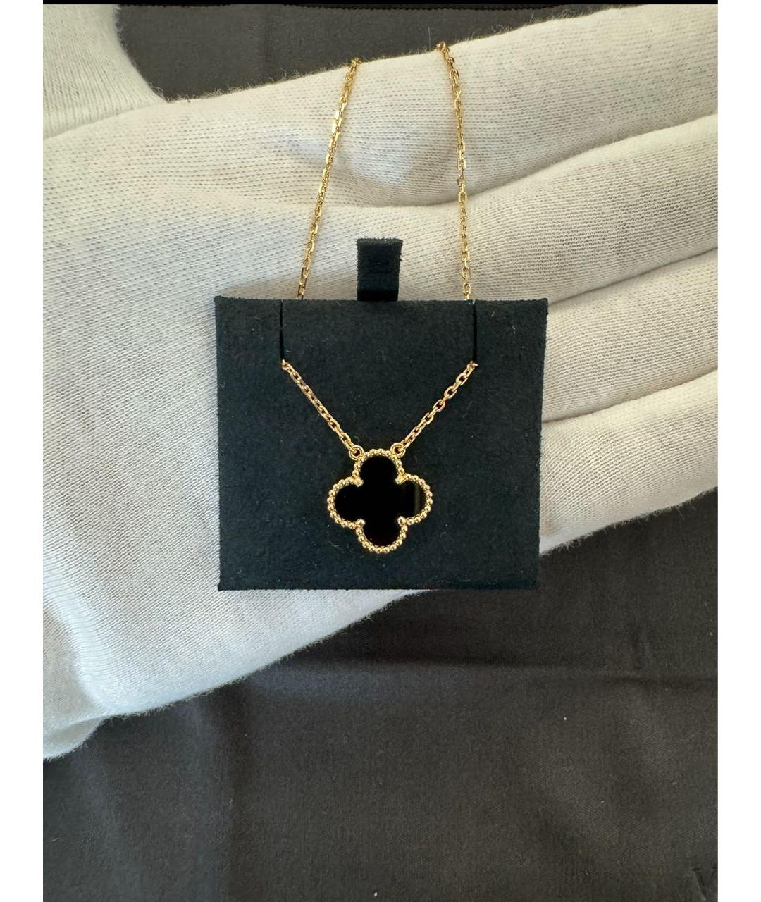 VAN CLEEF & ARPELS Черная подвеска из желтого золота, фото 3