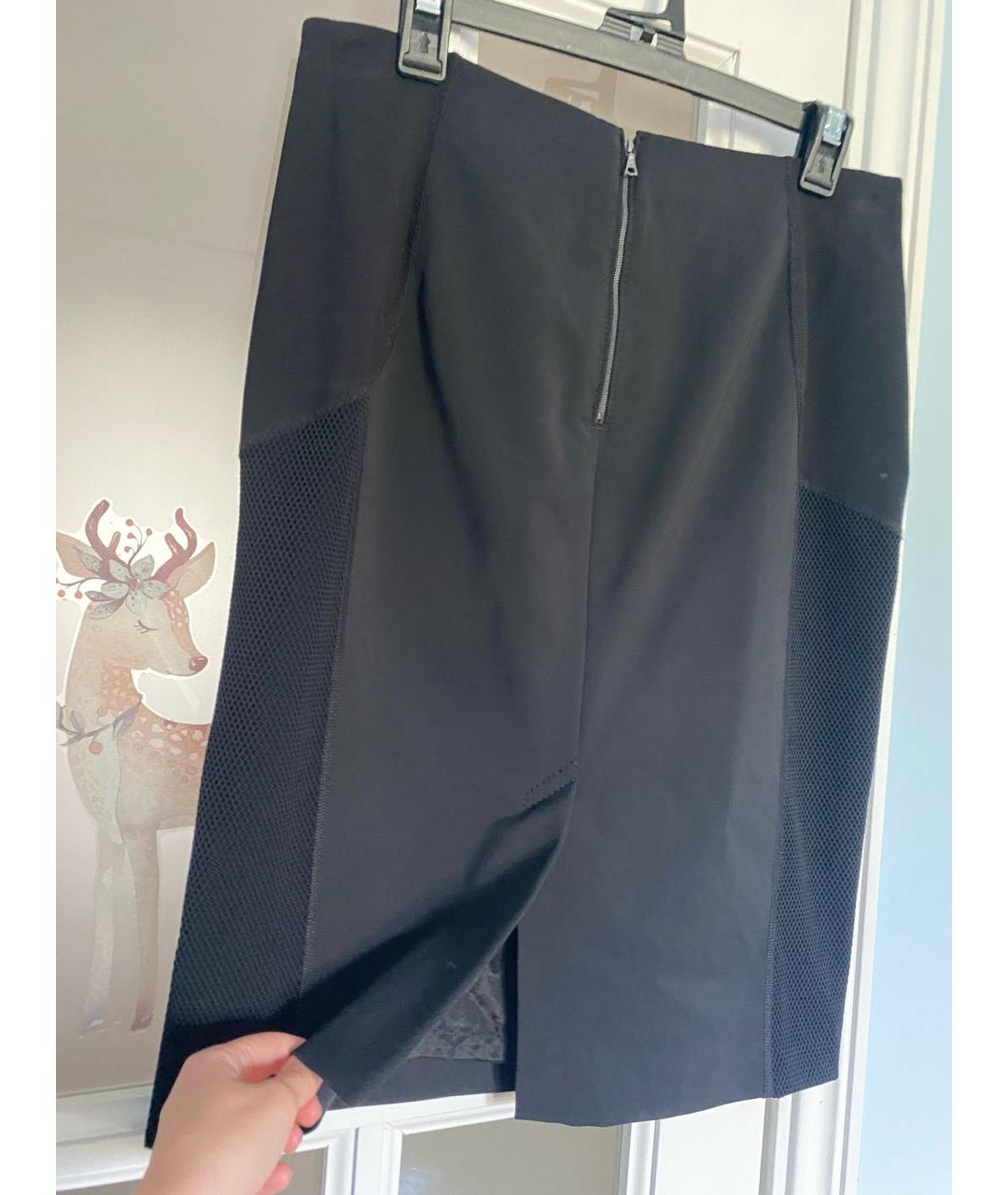 MARC CAIN Черная полиамидовая юбка миди, фото 4