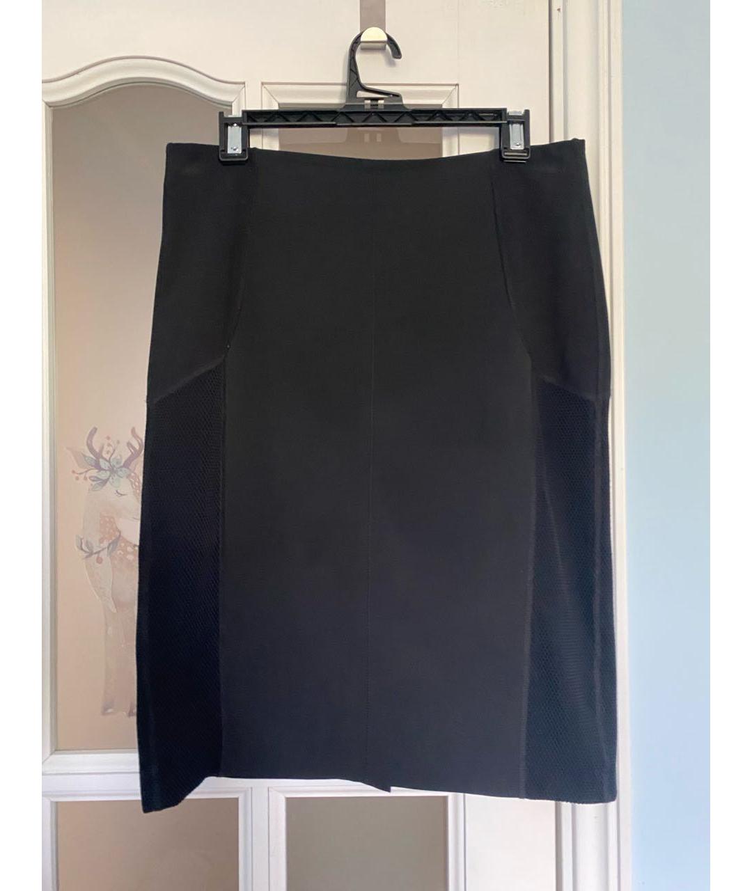 MARC CAIN Черная полиамидовая юбка миди, фото 7