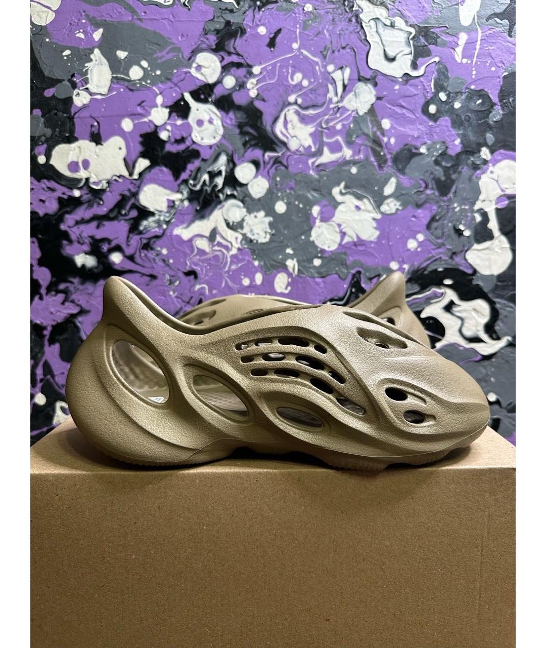 ADIDAS YEEZY Бежевые шлепанцы, фото 4