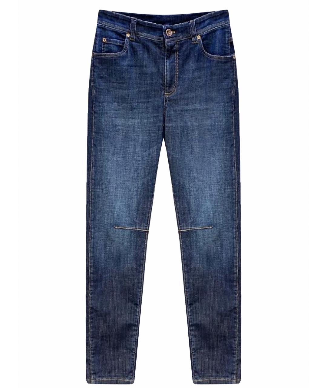 BRUNELLO CUCINELLI Темно-синие прямые джинсы, фото 1
