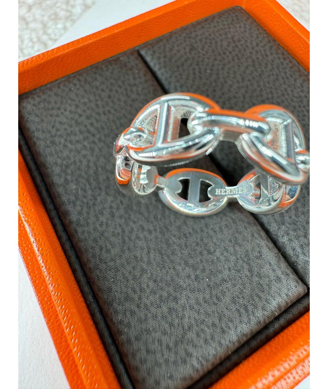 HERMES PRE-OWNED Серебряное серебряное кольцо, фото 4