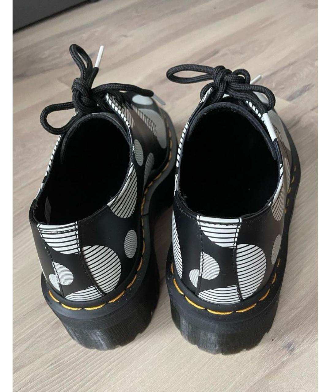 DR. MARTENS Черные кожаные брогги и оксфорды, фото 3