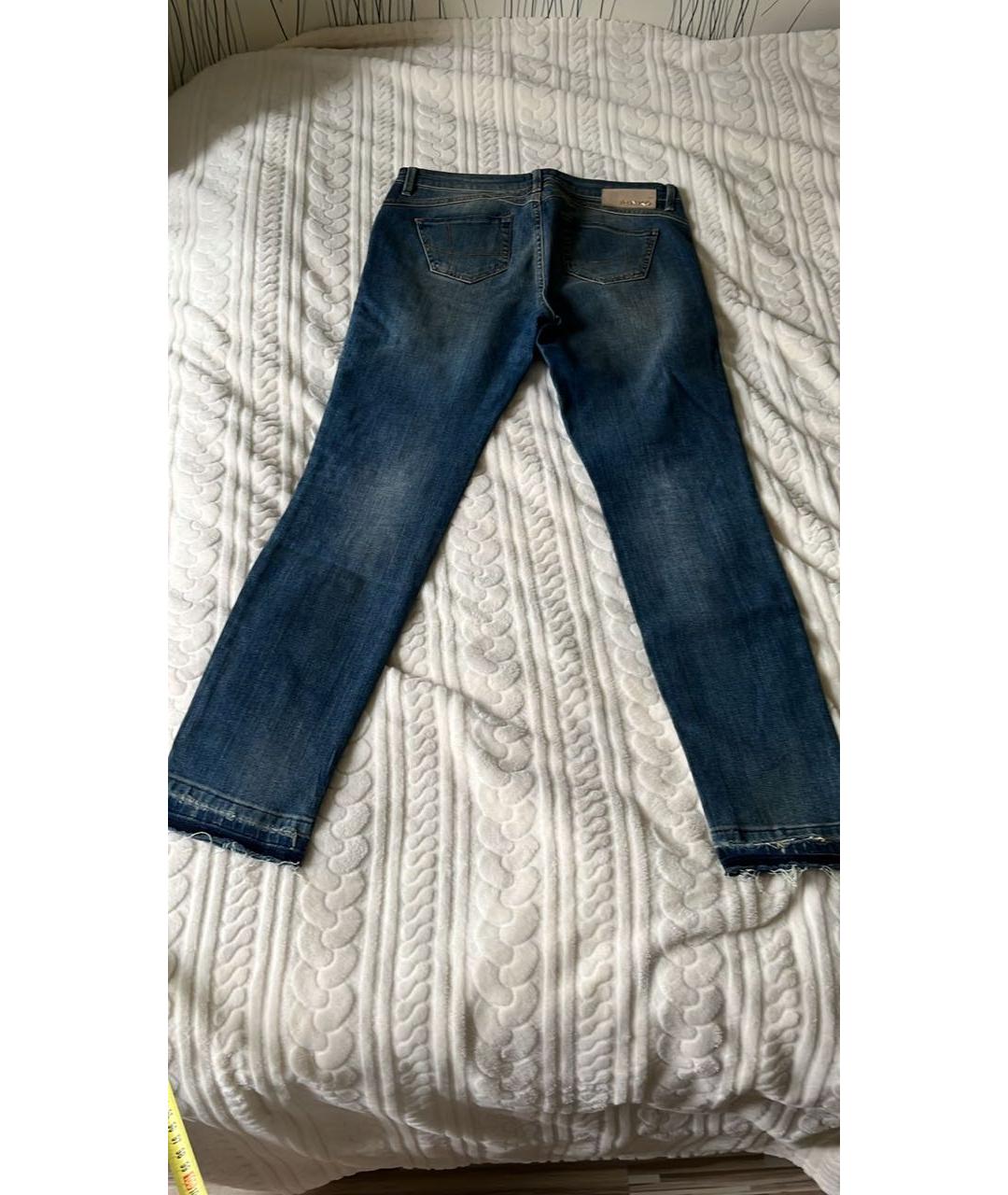 PINKO Синие хлопко-эластановые джинсы слим, фото 2